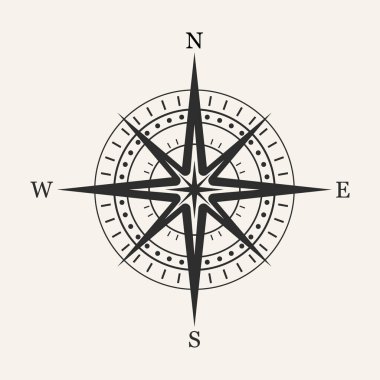 pusula çizgisi logo vektör tasarımı yaratıcı.