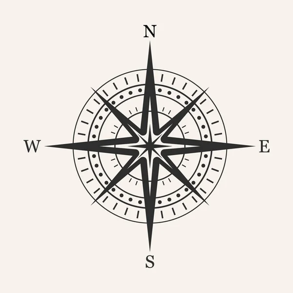 Kompas Linii Logo Wektor Projekt Twórczy — Wektor stockowy