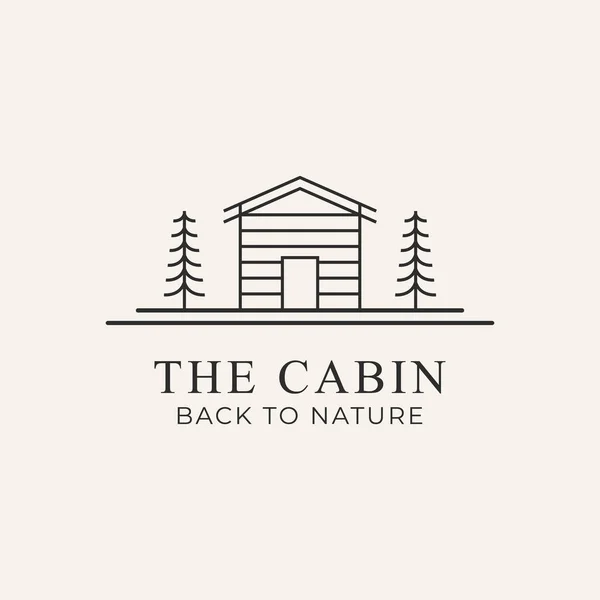 kabin hattı sanat logosu tasarım vektörü.