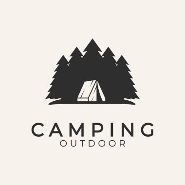 camping outdoor design vector art illustration. clipart