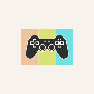 oyun pad simgesi tasarım logo vektörü.