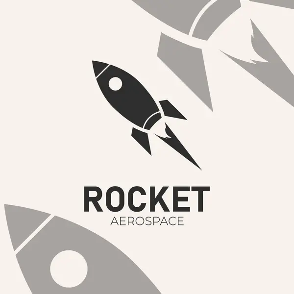roket uzay çizgisi sanat logosu vektör tasarımı illüstrasyonu.