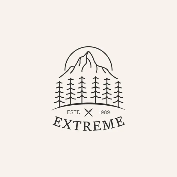 açık hava çizgisi sanat tasarımı logo vektörü