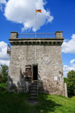 Buttenturm Obermarsberg. Old observation tower in Marsberg.