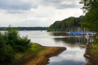 View of the Haltern reservoir. Lake in Haltern am See with the surrounding nature.