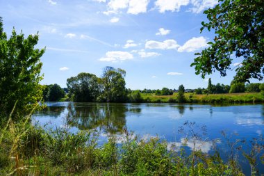 Nature at the Fulda. landscape by the river.