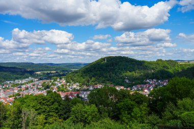 Landscape near Marsberg. View of nature with hills and forests.