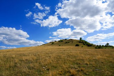 Nature in the Drnberg nature reserve. View of the surrounding countryside near Kassel.