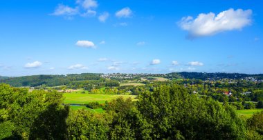 View of the landscape around Blankenstein Castle near Hattingen.