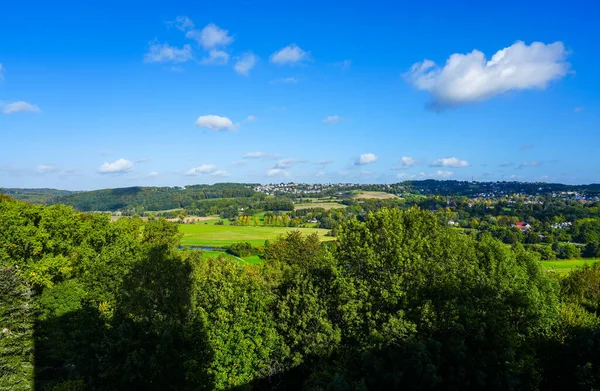 Widok Krajobraz Wokół Zamku Blankenstein Pobliżu Hattingen — Zdjęcie stockowe