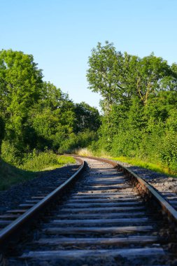 Railway tracks in nature.