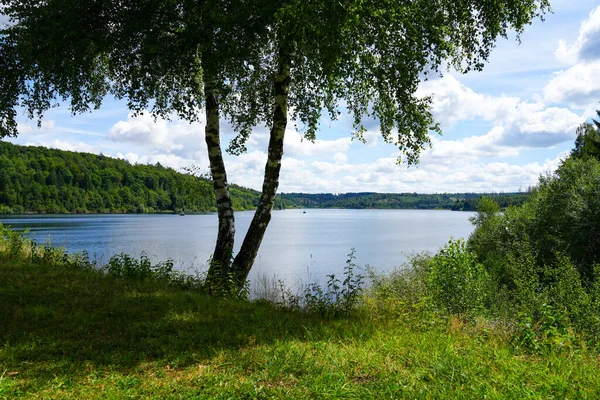 View Aabachtalsperre Bad Wuennenberg Aabach Dam Surrounding Nature — Stock Photo, Image