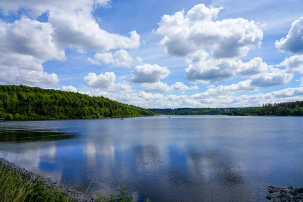 View Aabachtalsperre Bad Wuennenberg Aabach Dam Surrounding Nature — Zdjęcie stockowe