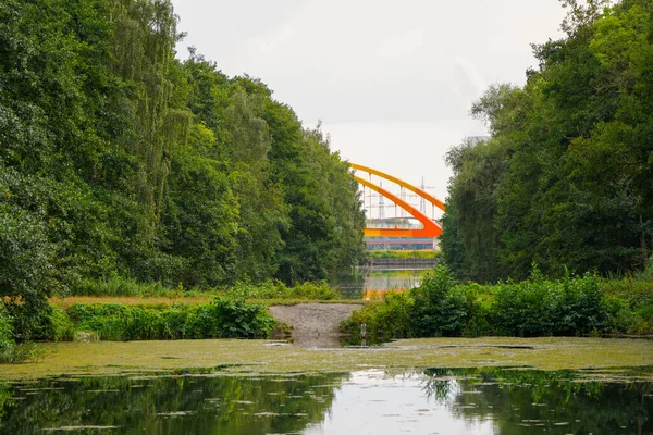Alte Fahrt Canal Datteln Disused Section Dortmund Ems Canal Surrounding — Foto Stock