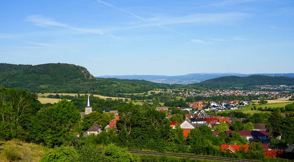 View Burgberg Hoof Wide View Landscape Village — Foto Stock