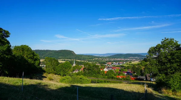 View Burgberg Hoof Wide View Landscape Village — Foto Stock
