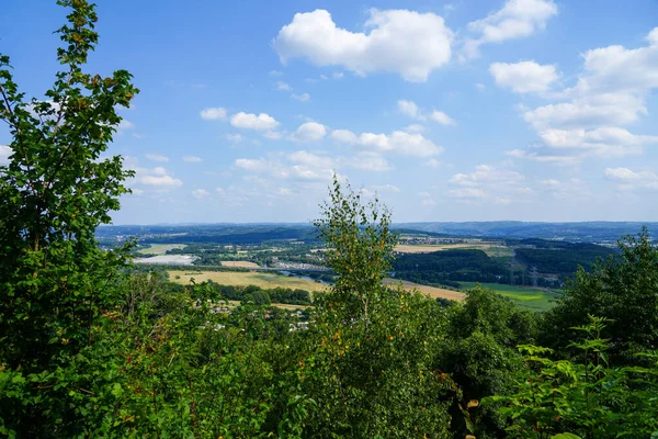 Uitzicht Het Ruhrgebied Vanaf Steile Hellingen Van Het Ruhrgebied Hohensyburg — Stockfoto