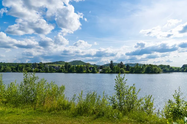 Stock image View of the Sorpesee in the Sauerland. Landscape with a lake and forests. Idyllic nature near Sundern.