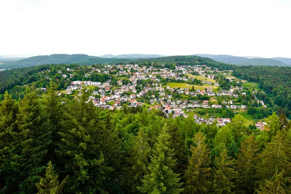 Vista Panoramica Del Paesaggio Collinare Vicino Wilhelmsfeld Baden Wuerttemberg Natura — Foto Stock