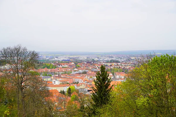 stock image View of Arnstadt and the surrounding countryside.