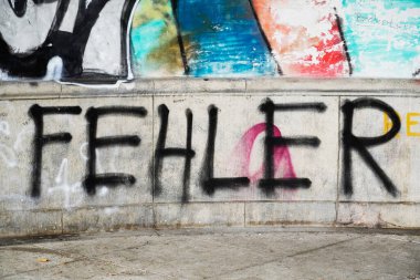 Almancada Grafitti metin hatası.