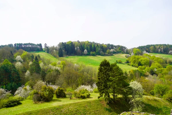 Panoramatický Výhled Krajinu Durynsku Německo — Stock fotografie