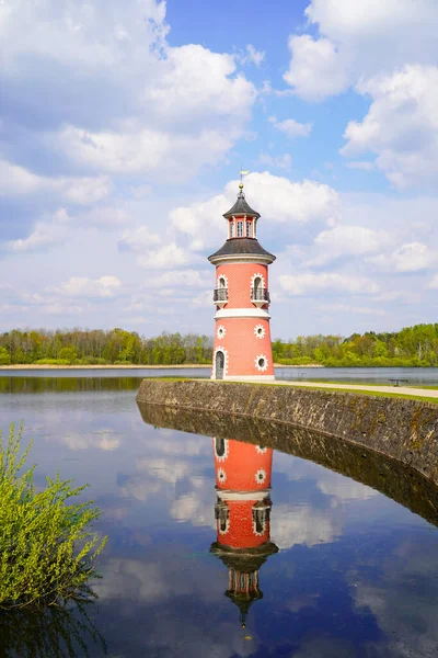 Régi Történelmi Világítótorony Moritzburgban Szászország Belső Világítótornya — Stock Fotó