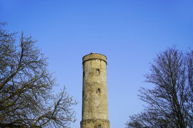 Beckum yakınlarındaki Hoexberg 'de soestwarte. Warendorf bölgesindeki eski gözlem kulesi..