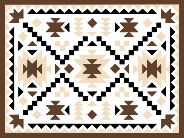 Шаблон Навахо Иллюстрация Черный Коричневый Белый Цвета — стоковое фото