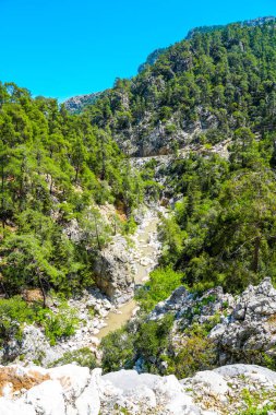 Goynuk Kanyonu 'nda akarsu. Taurus Dağları 'ndaki Trkiye' de Doğa.