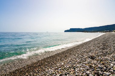 Kemer yakınlarında Akdeniz. Türkiye 'de manzara.