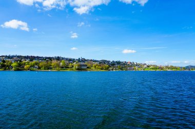 Sorpesee 'nin ve Sundern yakınlarındaki doğanın manzarası. Sauerland 'da yeşil ormanları olan bir yer..