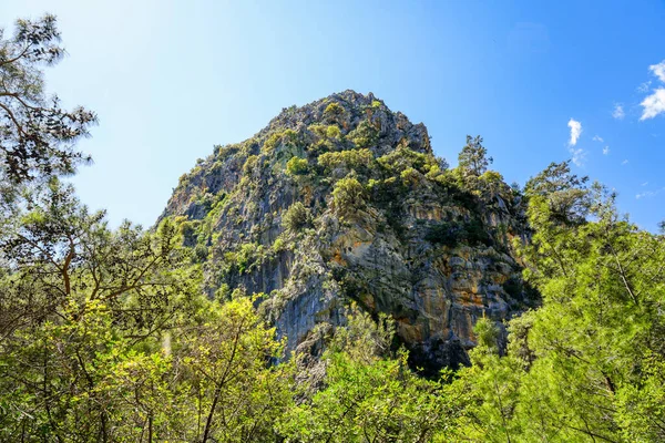 Arka planda Taurus Dağları olan doğa. Türkiye 'de manzara.