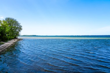 Wismar yakınlarındaki Wendorf Plajı 'nda manzara. Baltık Denizi Manzarası.