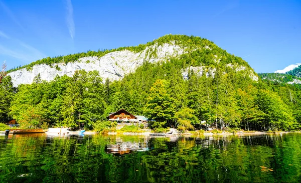 Toplitz Gölü Çevre Manzarası Avusturya Daki Styria Gölünün Kıyısında Salzkammergut — Stok fotoğraf