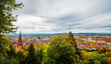 Freiburg im Breisgau ve çevre manzarası.