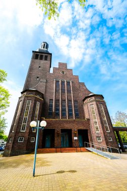 Old building in Kamp-Lintfort. Architecture in the city. clipart