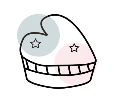 Kek, kalp şeklinde kurabiye.