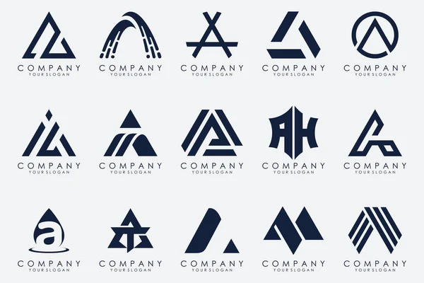 Carta Modelo Design Ícone Logotipo — Vetor de Stock