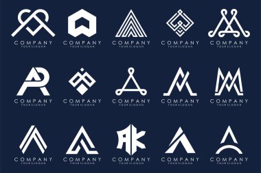 Harf A logo simge tasarım şablonu.