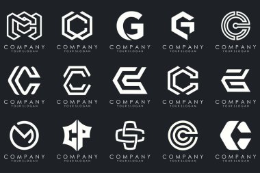 creative letter C logo icon set. design for business of luxury, elegant, simple.