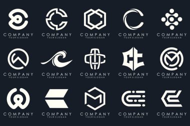 creative letter C logo icon set. design for business of luxury, elegant, simple.