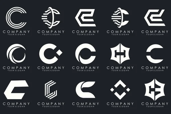 Креативная Буква Набор Значков Логотипа Дизайн Бизнеса Роскоши Элегантности Простоты — стоковый вектор