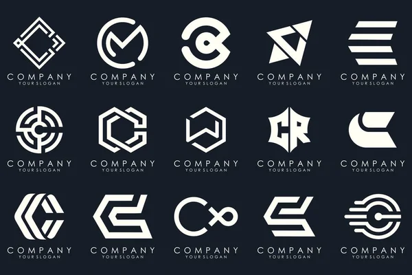 creative letter C logo icon set. design for business of luxury, elegant, simple.