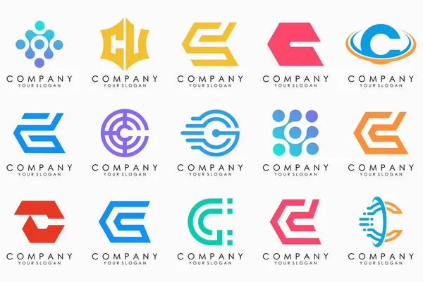 Creative Letter Logo Icon Set Design Business Luxury Elegant Simple — Wektor stockowy