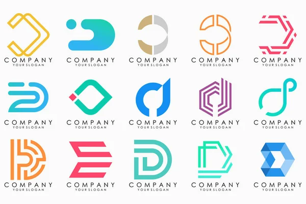 Набор Значков Логотипа Буквы Дизайн Бизнеса Роскоши Элегантности Простоты — стоковый вектор