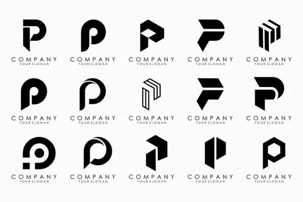 Ensemble Lettres Logo Design Icône Moderne Monogramme Créatif Inspiration — Image vectorielle