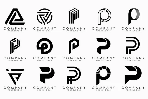 Ensemble Lettres Logo Design Icône Moderne Monogramme Créatif Inspiration — Image vectorielle