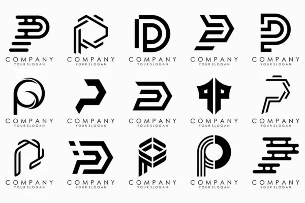 Set Letters Logo Design Modern Icon Creative Monogram Inspiration — Stock Vector