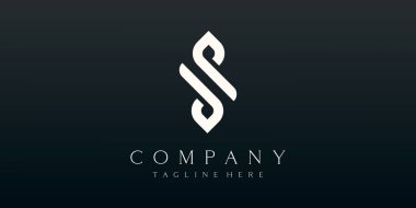 İlk harf DP veya S ve yaprak logo vektör tasarımı.